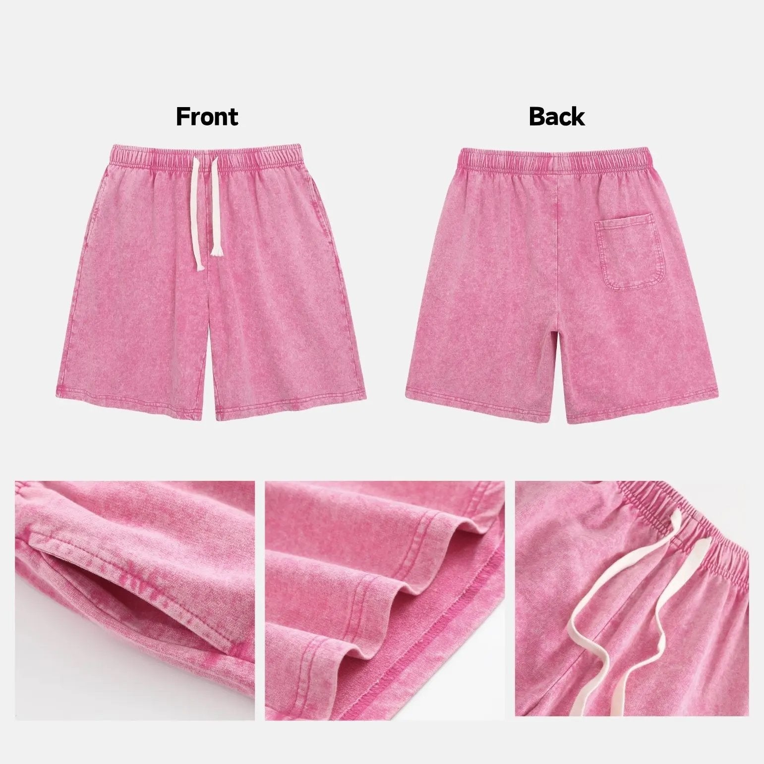Women's Soft Polyester Blend Washed Floral Shorts, Casual Summer Travel Streetwear Bottoms