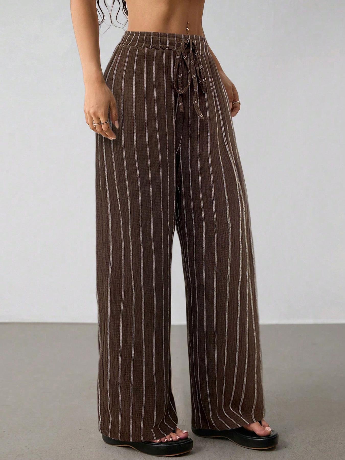 🌿 British Retro Vertical Striped Pants
