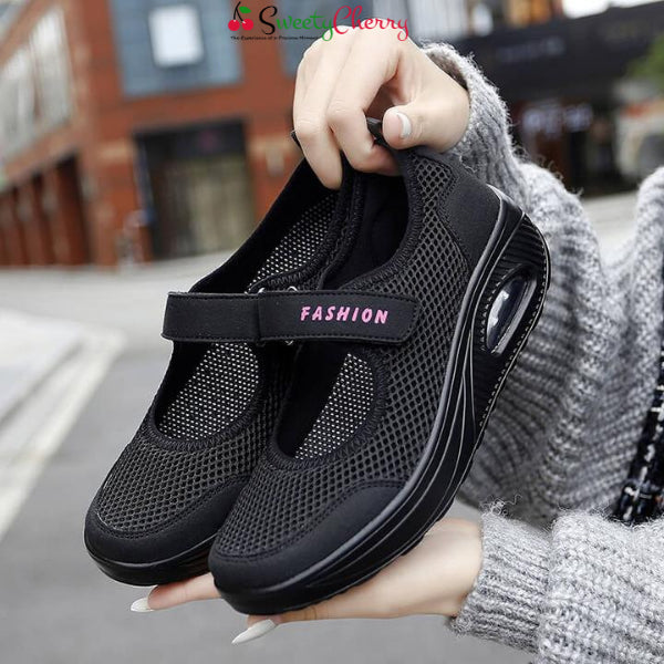 Women's stretchablebreathable lightweight walkingshoes
