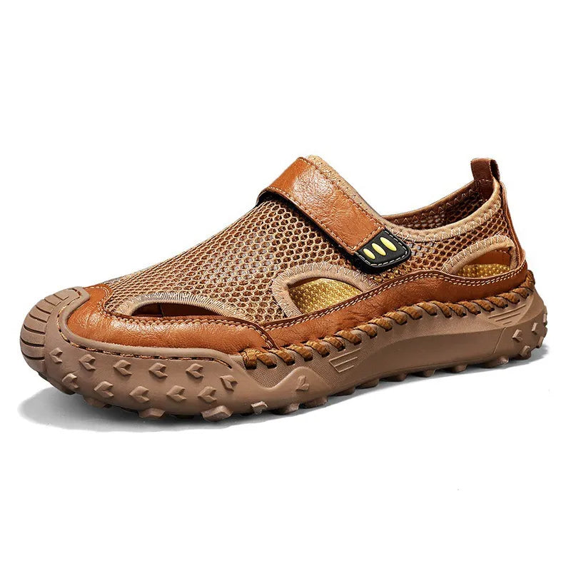 ⏰Last Day! 50% OFF 🔥Men's Handmade Cowhide Breathable Mesh Walking Shoes