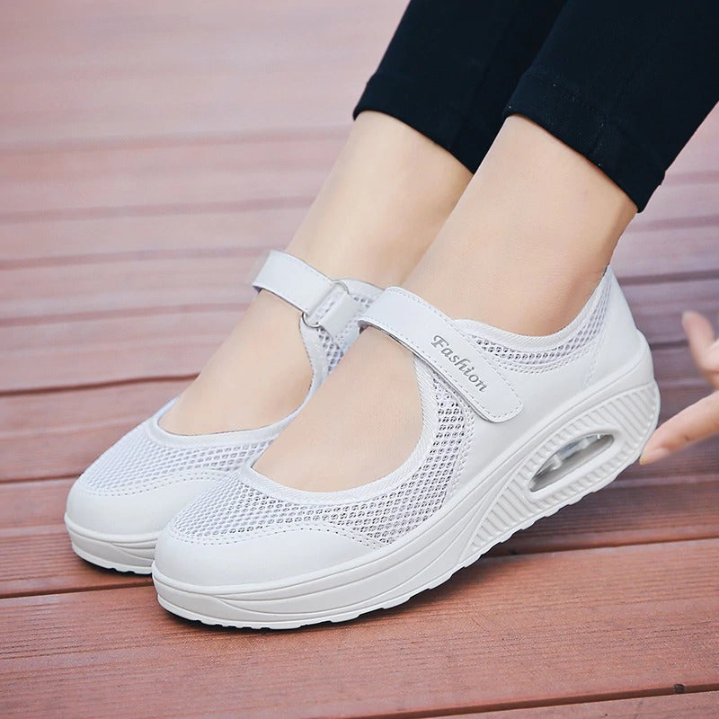 Women's stretchablebreathable lightweight walkingshoes