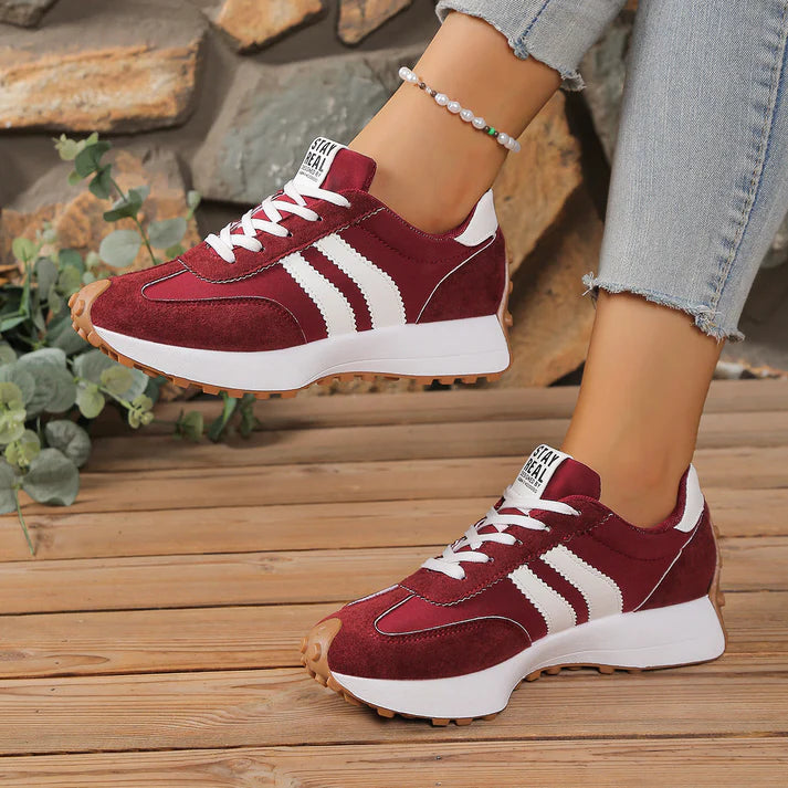 Women's Retro Striped Casual Sneakers