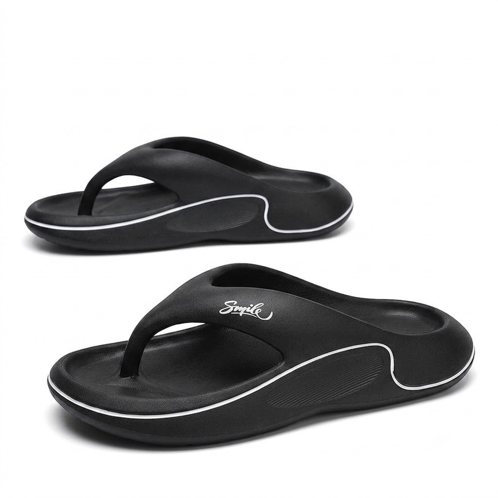 Men's Summer Cloud Flip Flops, Soft Thick Sole Non-Slip Beach Slippers