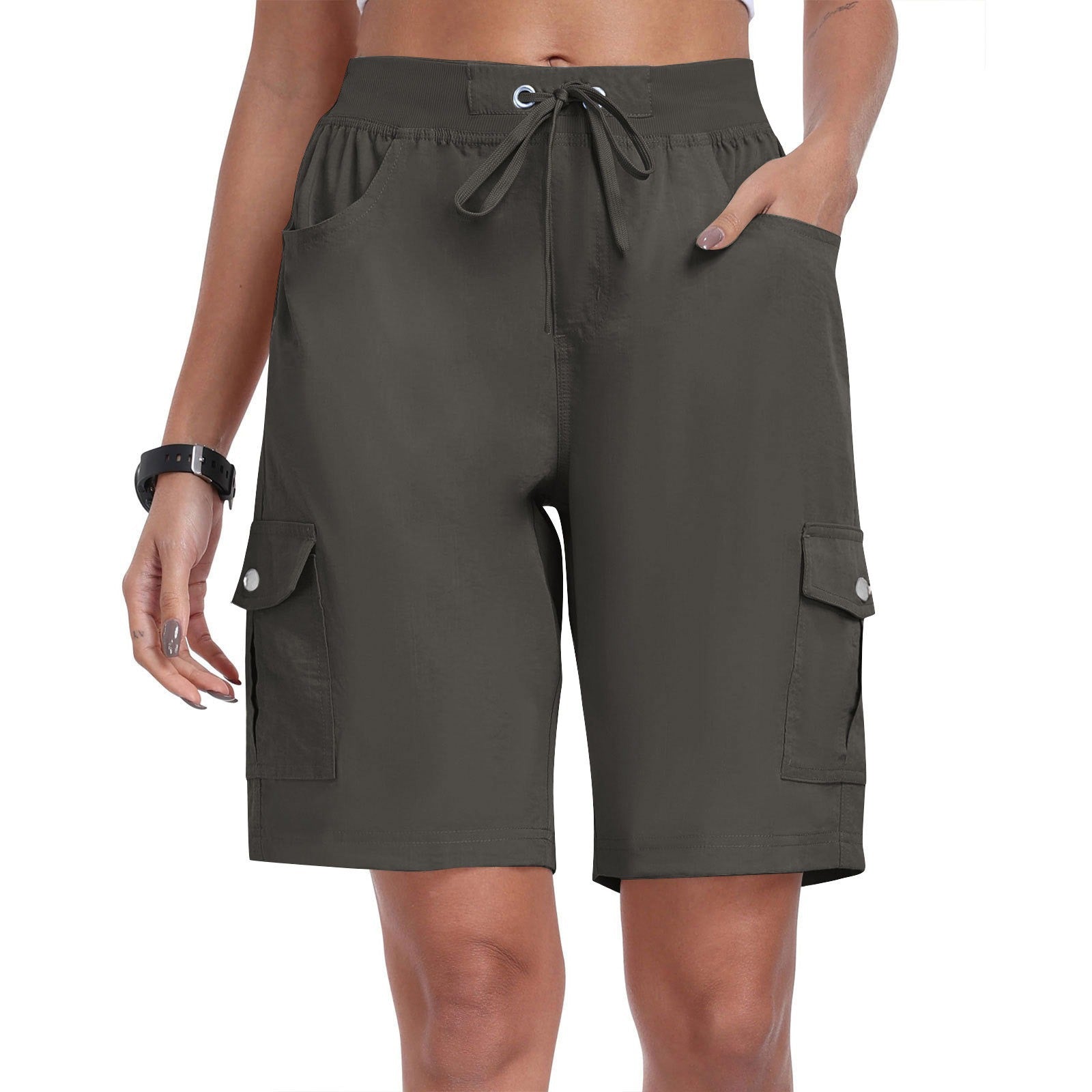 🩳 50% OFF NOW! ☀️ Women's Quick-Dry Cargo Shorts with Pockets – UPF 50+, Adjustable Drawstring & Relaxed Fit 🎒
