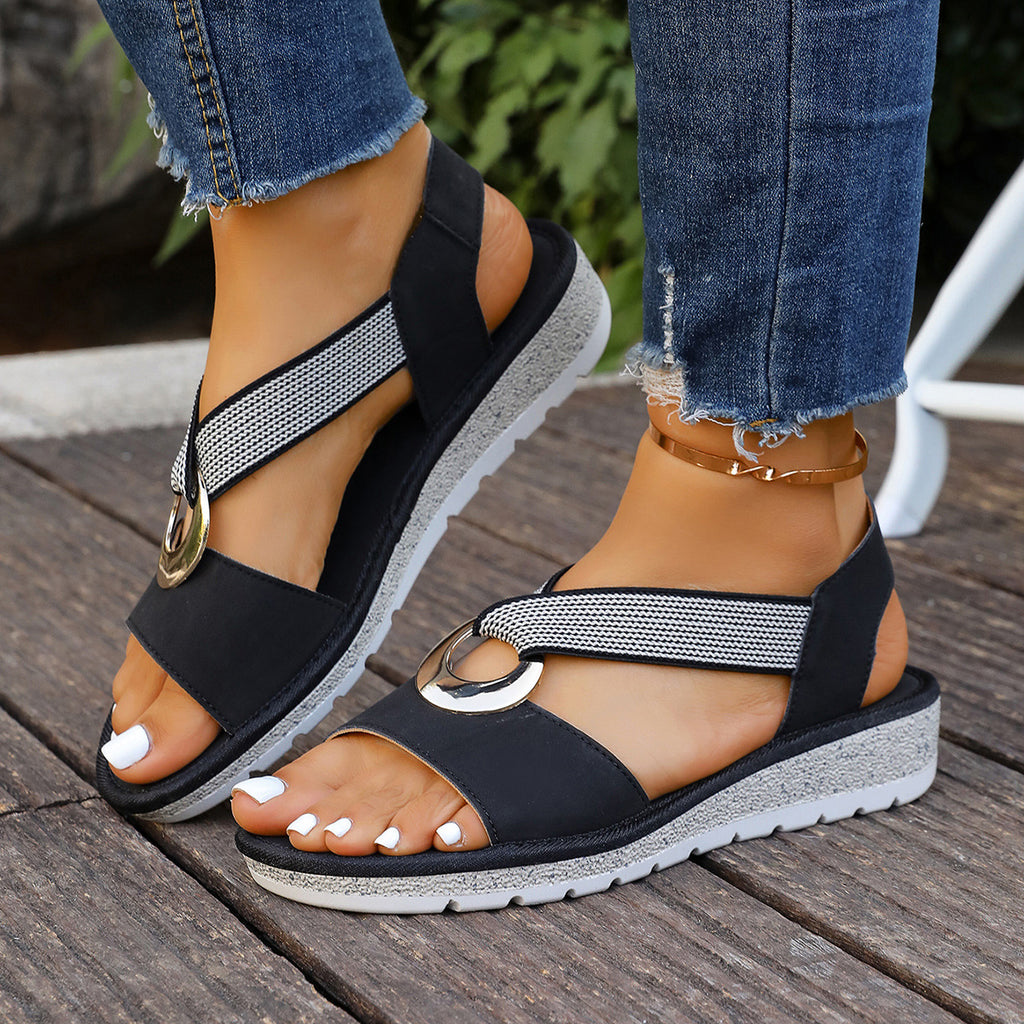 Ladies' Flat Sandals, Comfortable Soft-Soled Sandals with a Single Strap And Open Toe., Women Shoes