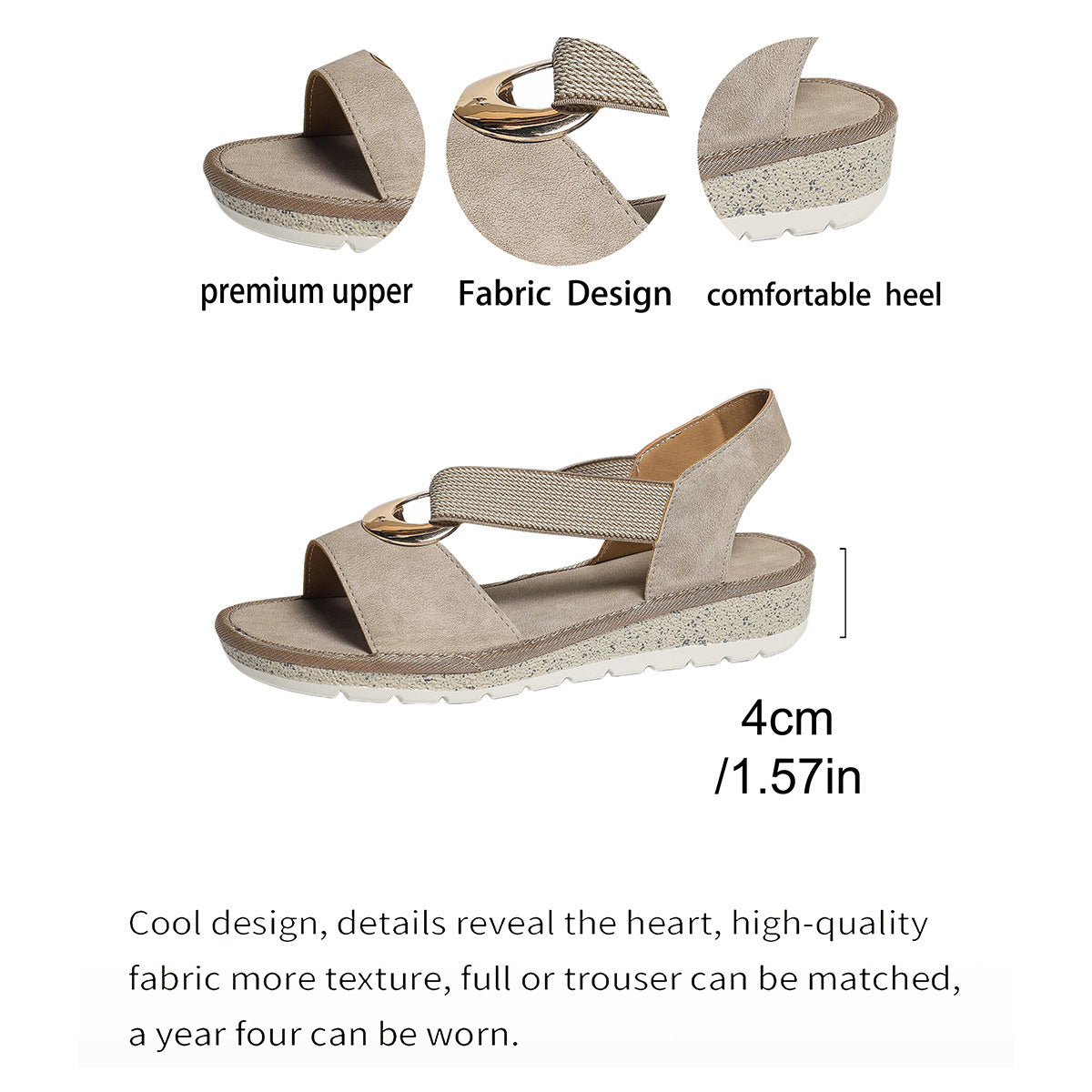Ladies' Flat Sandals, Comfortable Soft-Soled Sandals with a Single Strap And Open Toe., Women Shoes