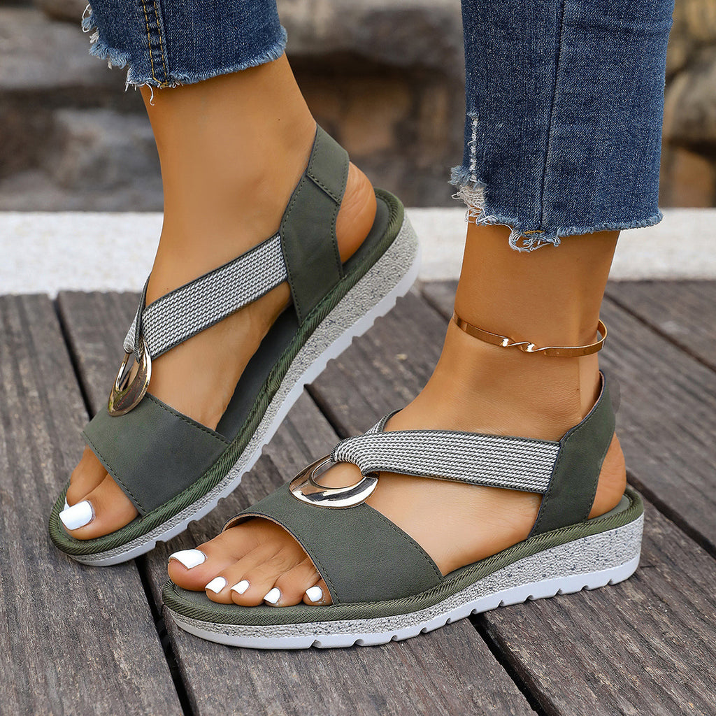 Ladies' Flat Sandals, Comfortable Soft-Soled Sandals with a Single Strap And Open Toe., Women Shoes