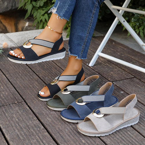 Ladies' Flat Sandals, Comfortable Soft-Soled Sandals with a Single Strap And Open Toe., Women Shoes