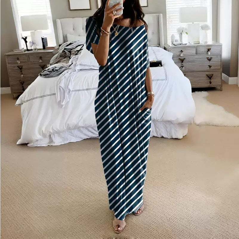 💕 Women's Short Sleeve Maxi Dress