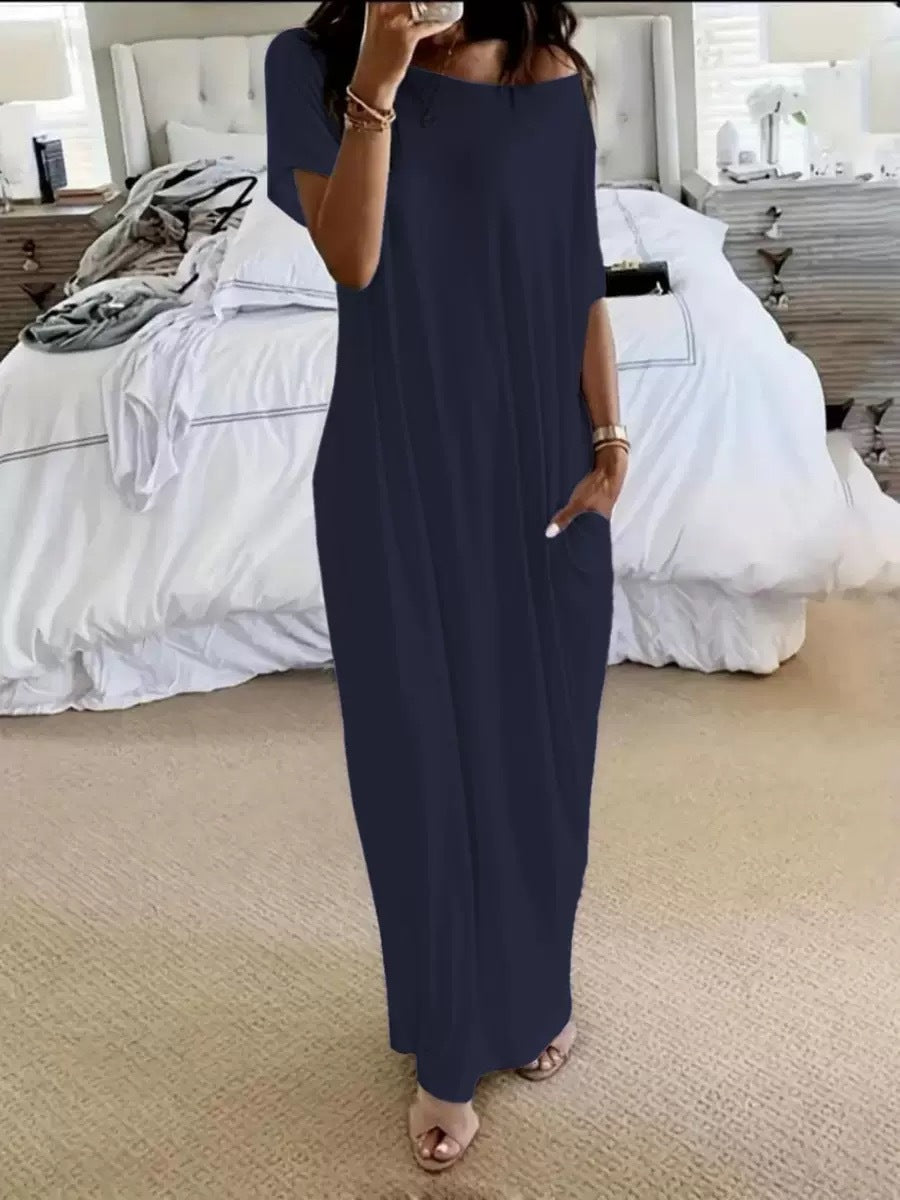💕 Women's Short Sleeve Maxi Dress