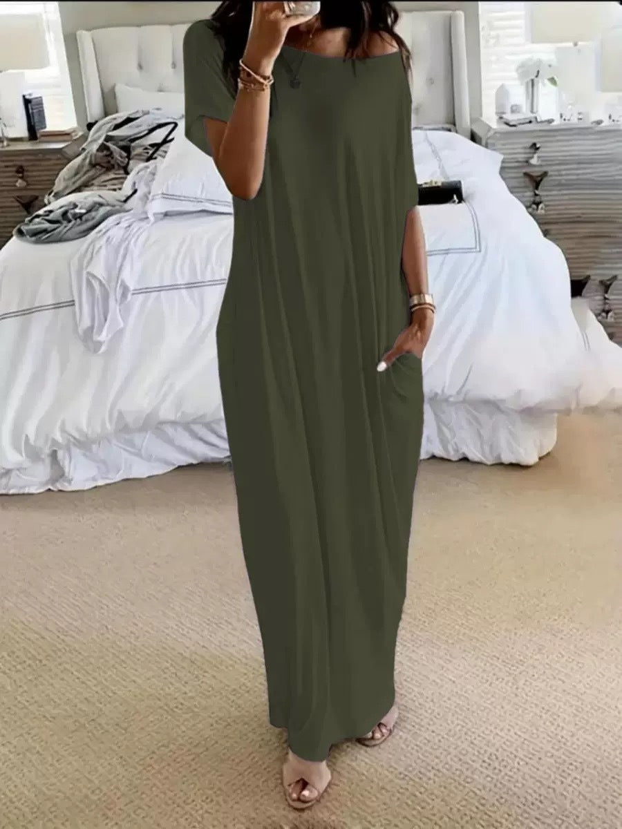 💕 Women's Short Sleeve Maxi Dress