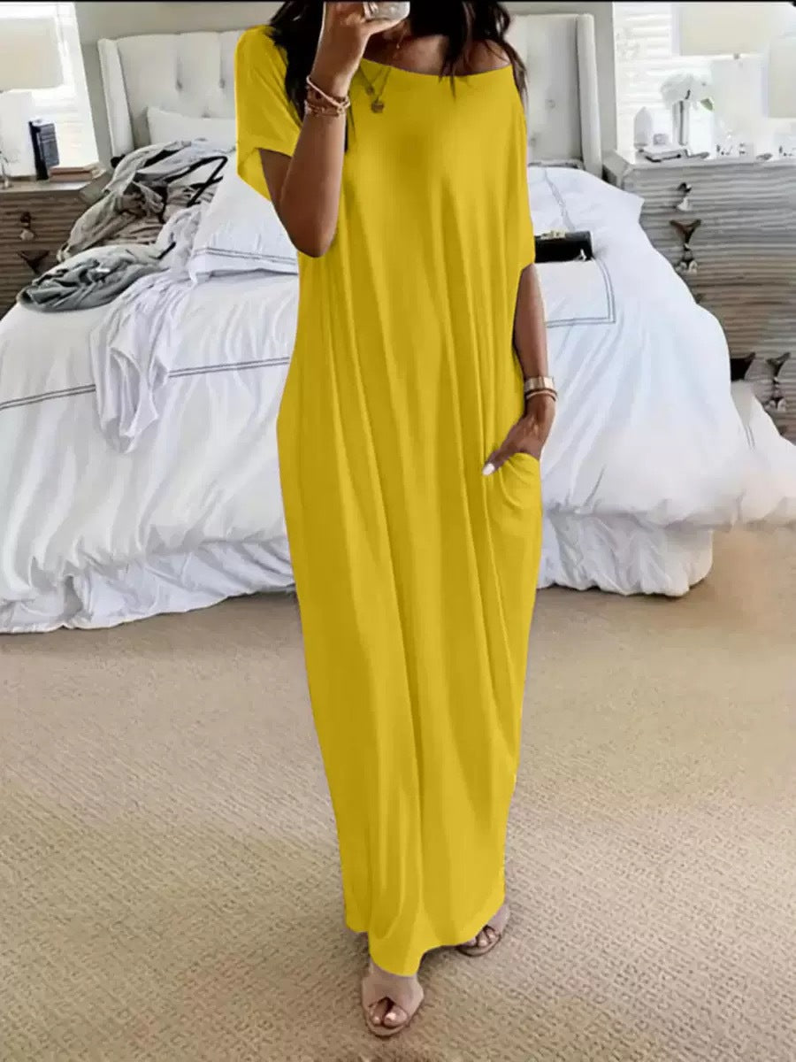 💕 Women's Short Sleeve Maxi Dress