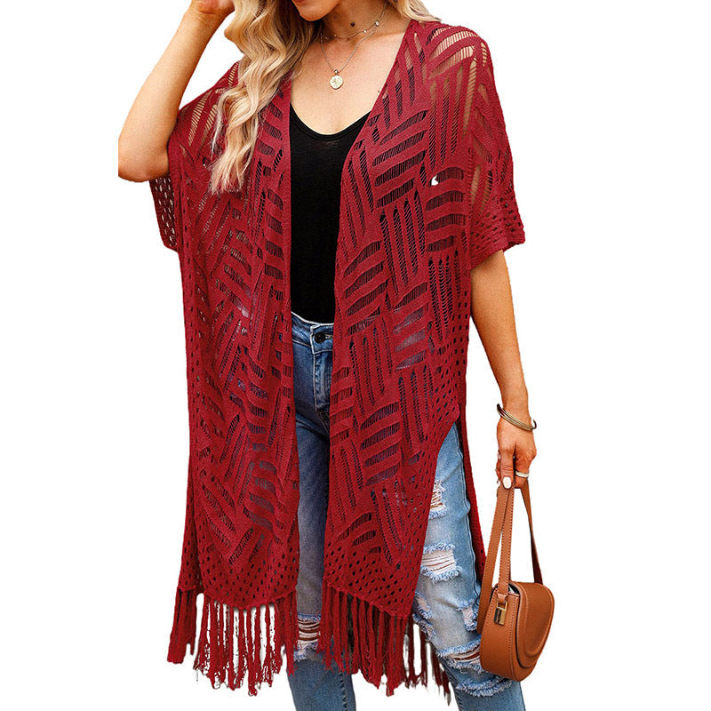 ✨Hollow Out Tassel Knit Cardigan | Ideal Summer Layering Piece