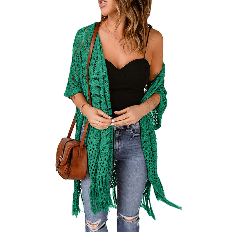 ✨Hollow Out Tassel Knit Cardigan | Ideal Summer Layering Piece