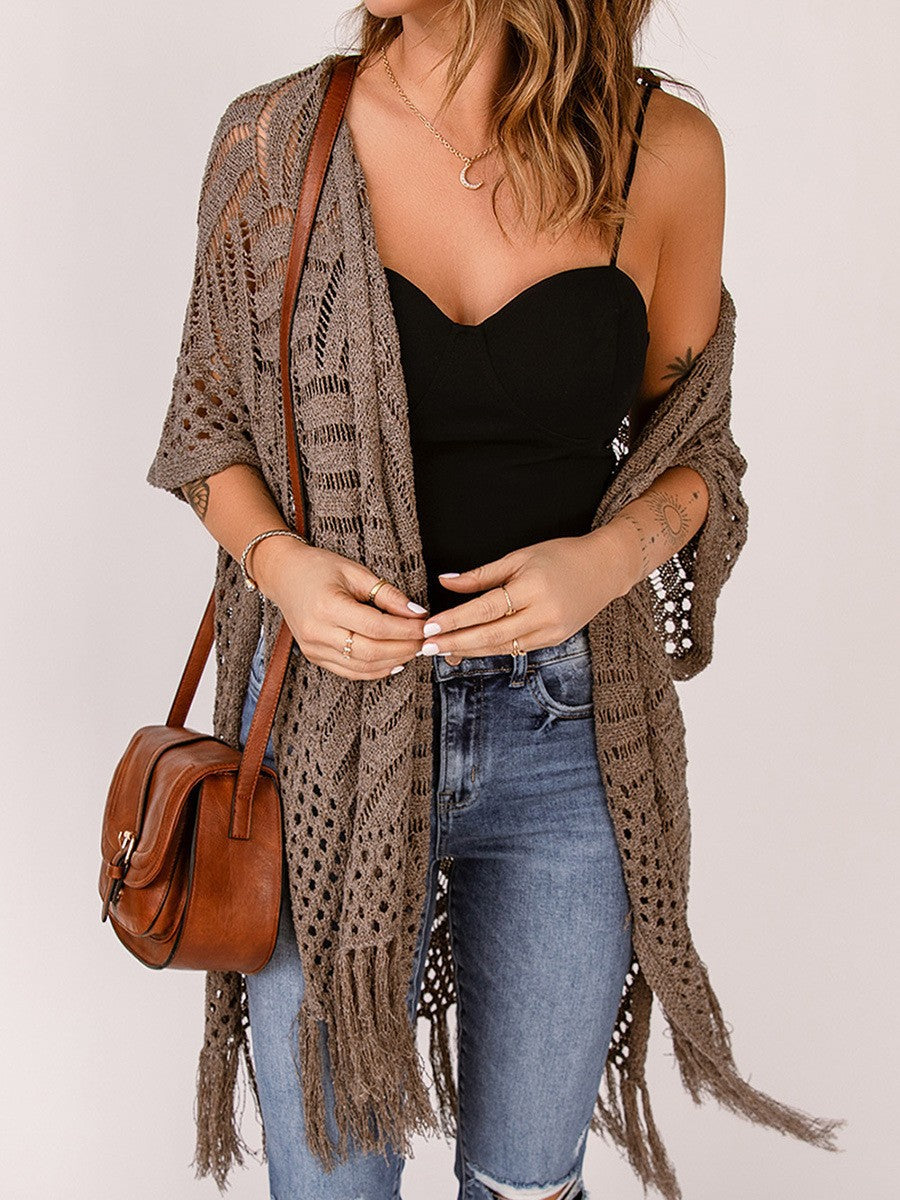 ✨Hollow Out Tassel Knit Cardigan | Ideal Summer Layering Piece