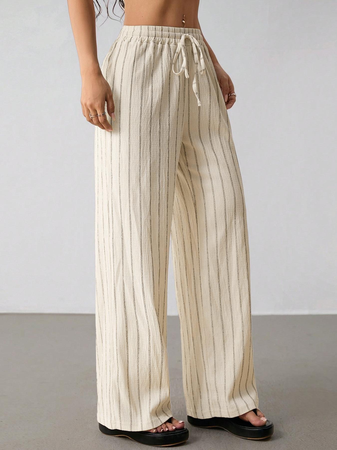 🌿 British Retro Vertical Striped Pants