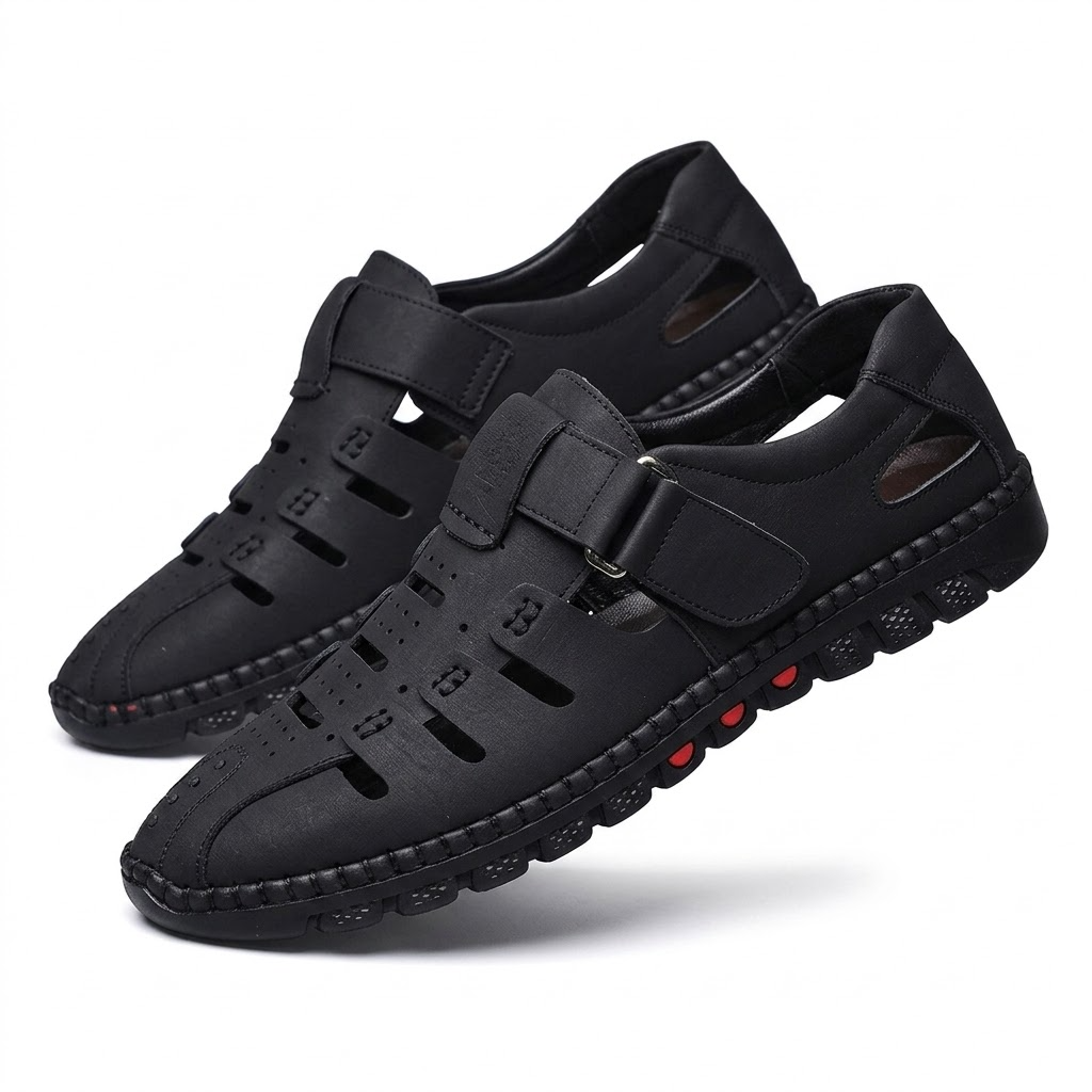 Men's Stylish Leather Hollow Sandals