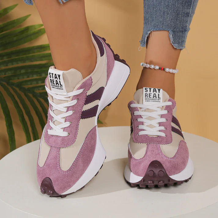 Women's Retro Striped Casual Sneakers