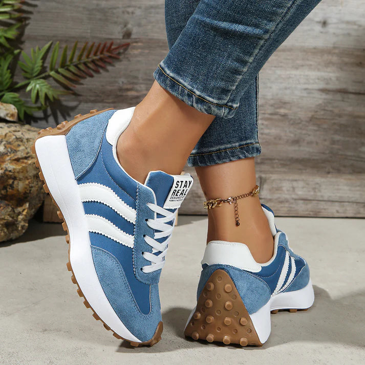 Women's Retro Striped Casual Sneakers