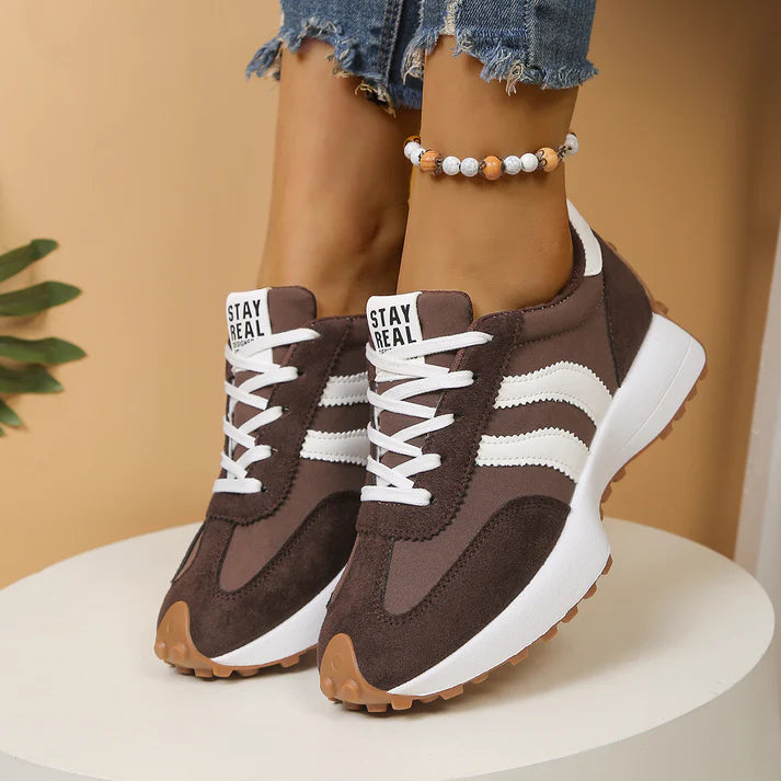 Women's Retro Striped Casual Sneakers