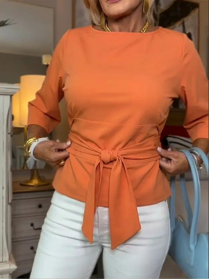 Women's Tie Waist Flattering Top