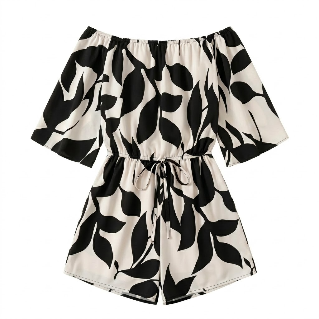 Lightweight Tropical Print Summer Romper - Perfect for Vacay! ✈️