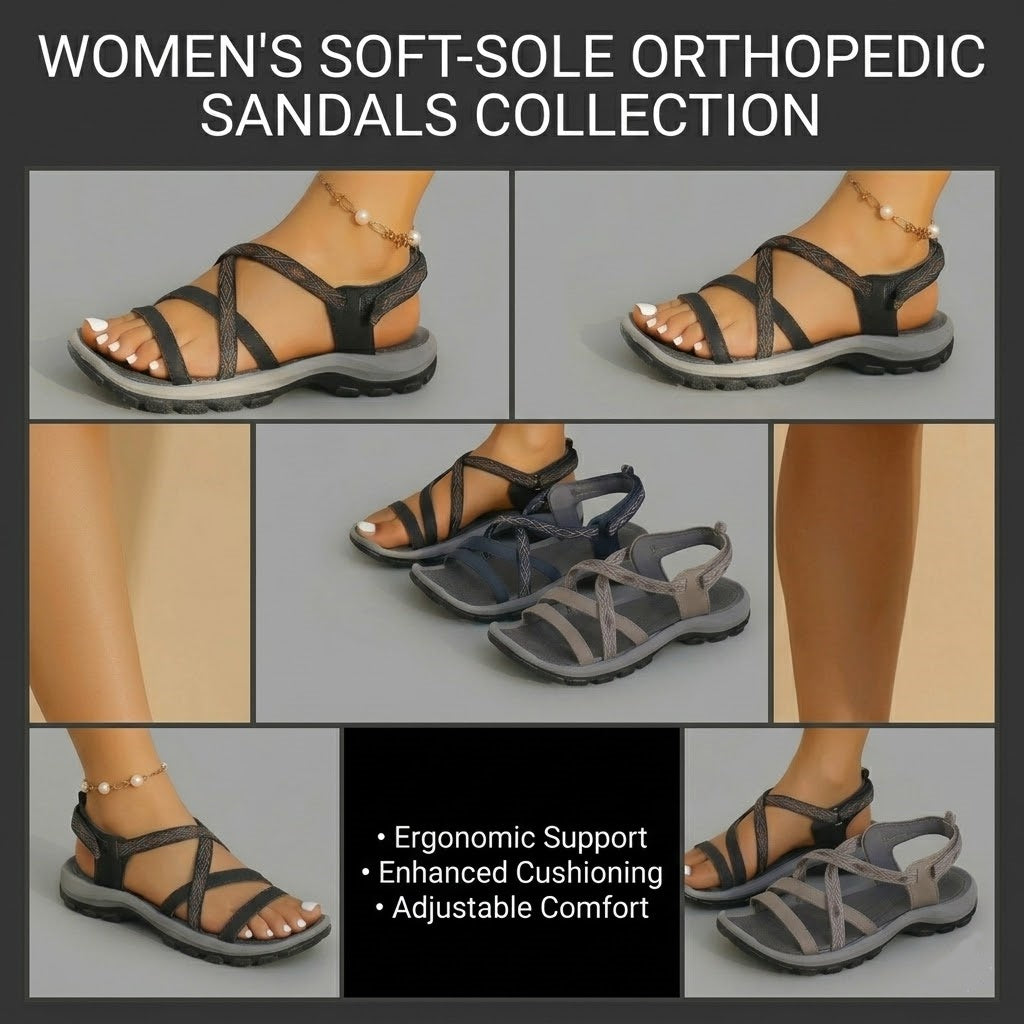 Women's Soft-Sole Orthopedic Sandals | Ultra-Comfortable Open-Toe De