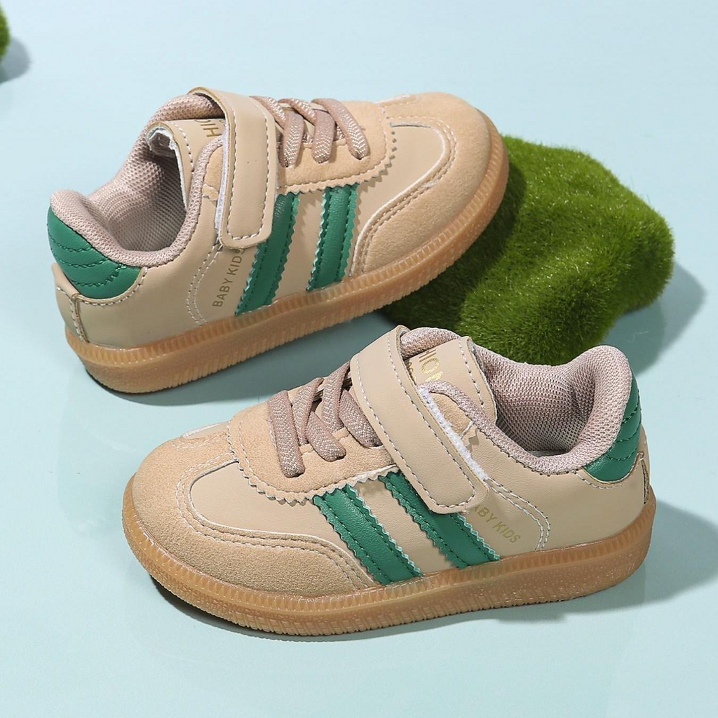 Unisex Kids Striped Sports Training Shoes, Fashionable Comfortable All-Season Sneakers, Lightweight Design for Active Children