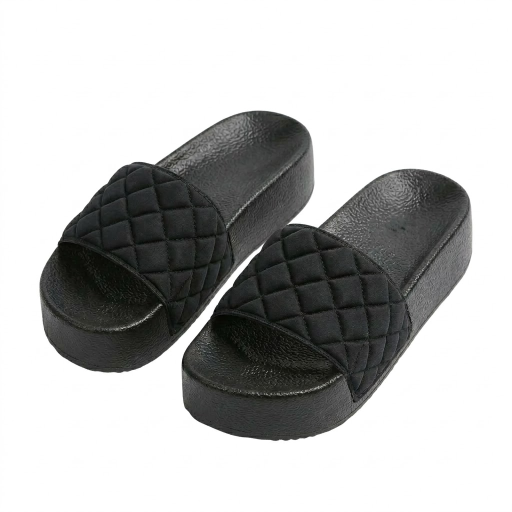 Women's Quilted Platform Slide Sandals