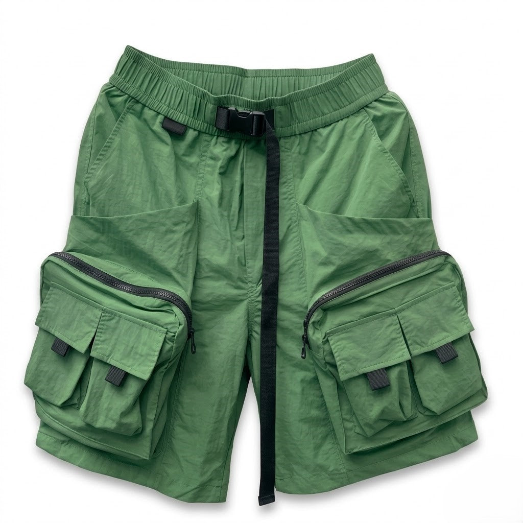 👫 Unisex Retro Multi-Pocket Cargo Shorts 🛠️ - Quick-Dry Tech Fabric 💨 - Vintage Urban Utility Shorts 🛹