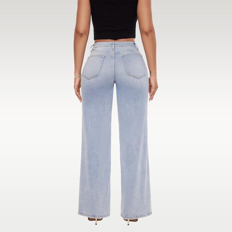 💙50%OFF| Ultra-Stretch High-Waist Wide Leg Jeans - Premium Comfort Fit 👖✨