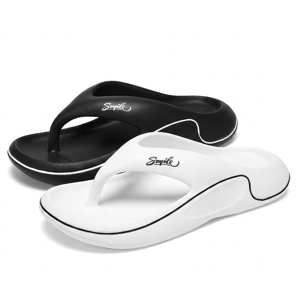 Men's Summer Cloud Flip Flops, Soft Thick Sole Non-Slip Beach Slippers