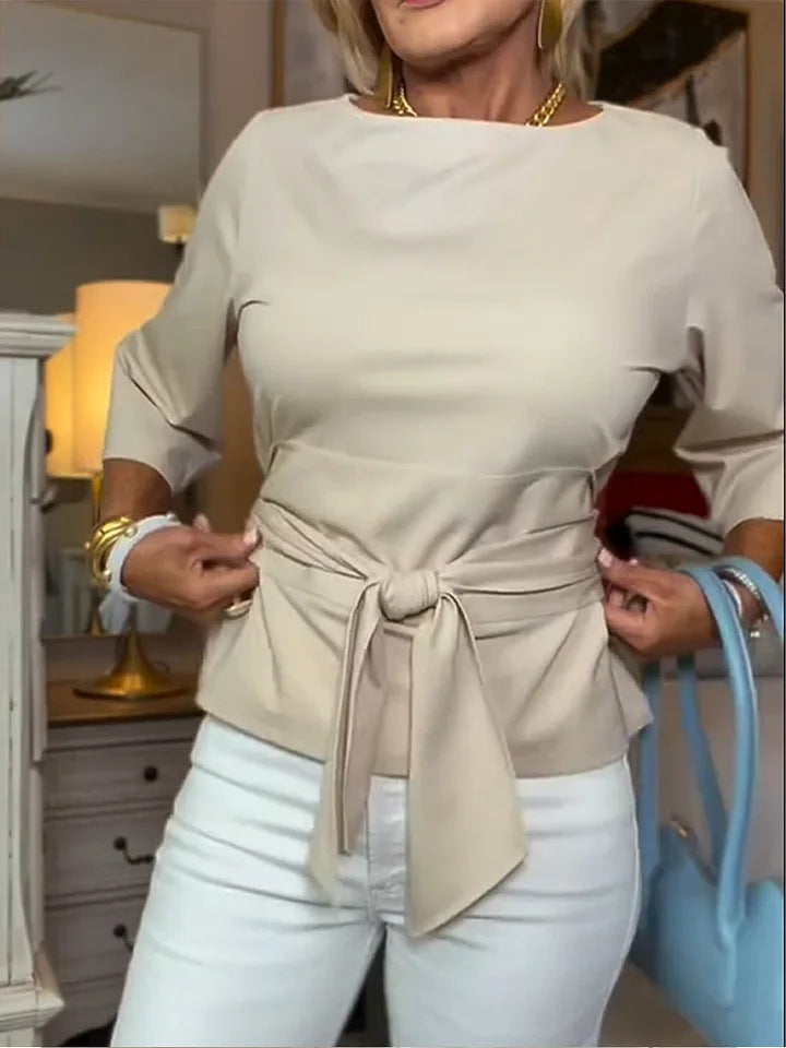 Women's Tie Waist Flattering Top