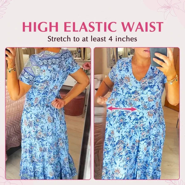 Elegant Women's V-Neck Printed Dress
