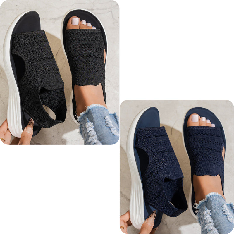 Women's Breathable Knit Platform Sandals