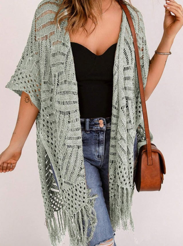 ✨Hollow Out Tassel Knit Cardigan | Ideal Summer Layering Piece