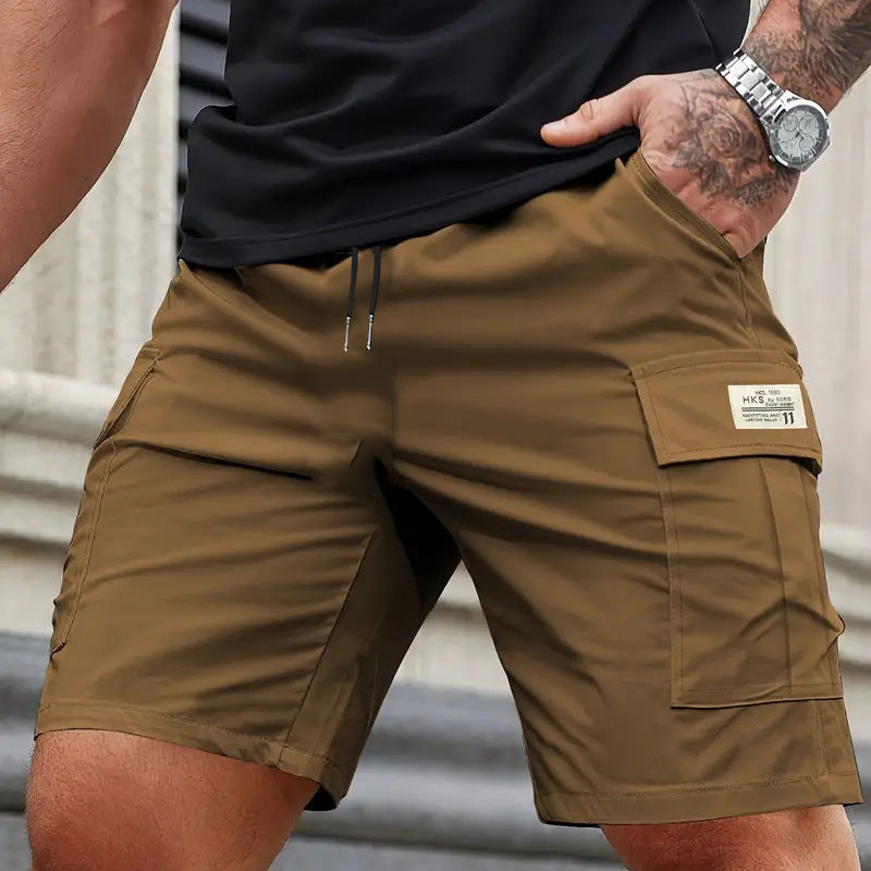 Men’s Summer Quick‑Dry Cargo Shorts  Loose Fit Knee Length
