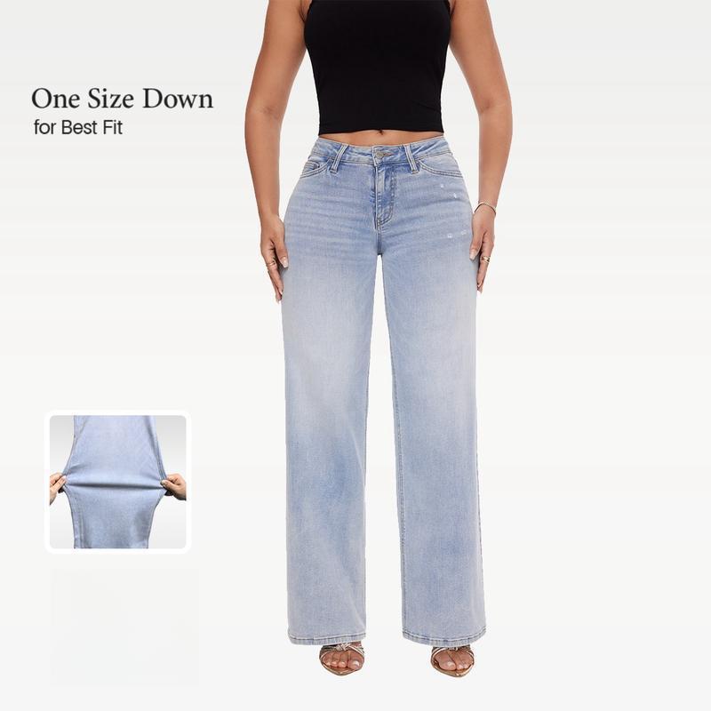 💙50%OFF| Ultra-Stretch High-Waist Wide Leg Jeans - Premium Comfort Fit 👖✨