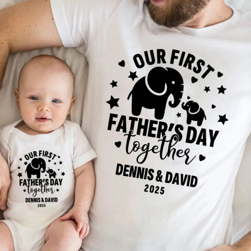 Personalized Name First Father's Day Shirt