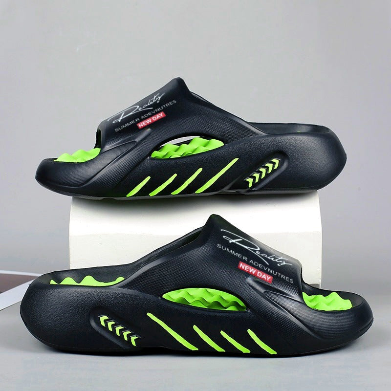💥50% OFF 🦶Non-slip Cloud slides for men with thick sole🌊Refreshing and skin-friendly