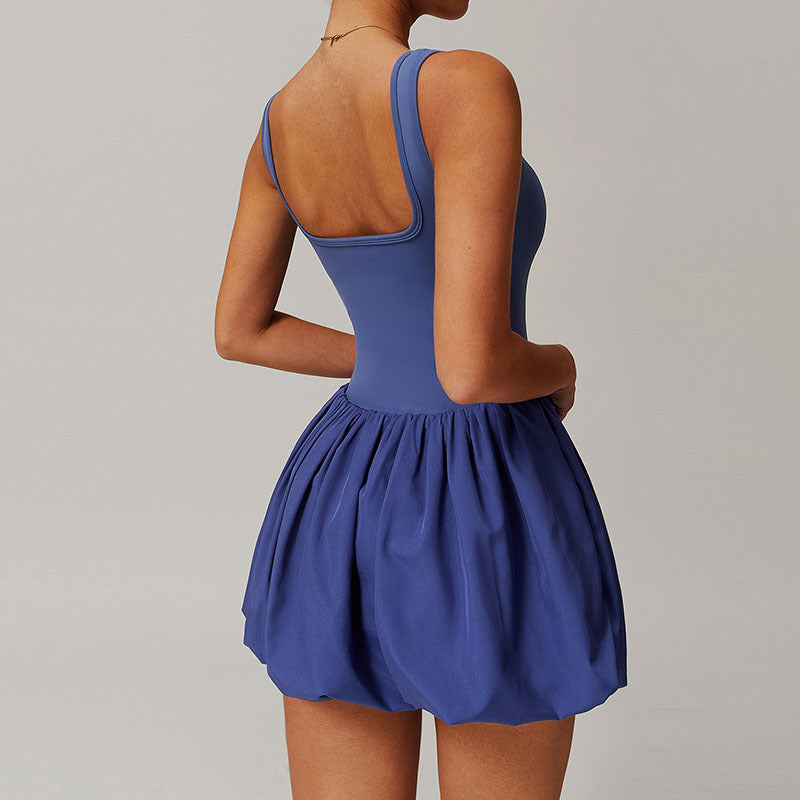 2026 Summer Women's 2-in-1 Tennis Dress with Built-in Bra & Pockets - Breathable 4-Way Stretch Active Dress for Tennis, Golf, Gym & Daily Wear