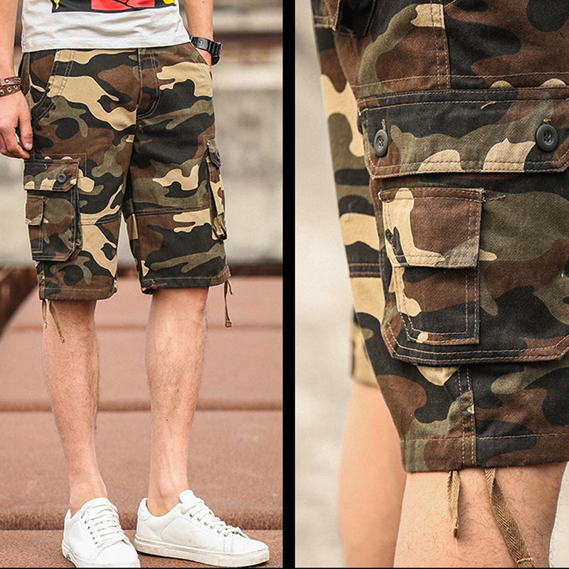 Men's Cotton Blend Camouflage Cargo Shorts