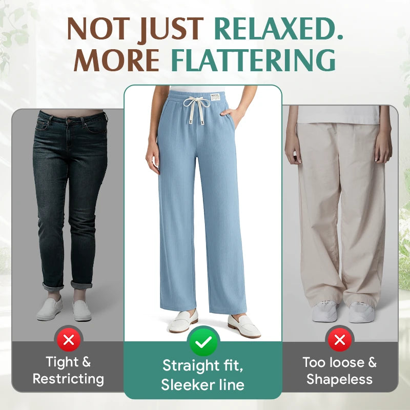 Limited time 50% Off！New summer 2026 women’s high-waisted rayon wide-leg trousers