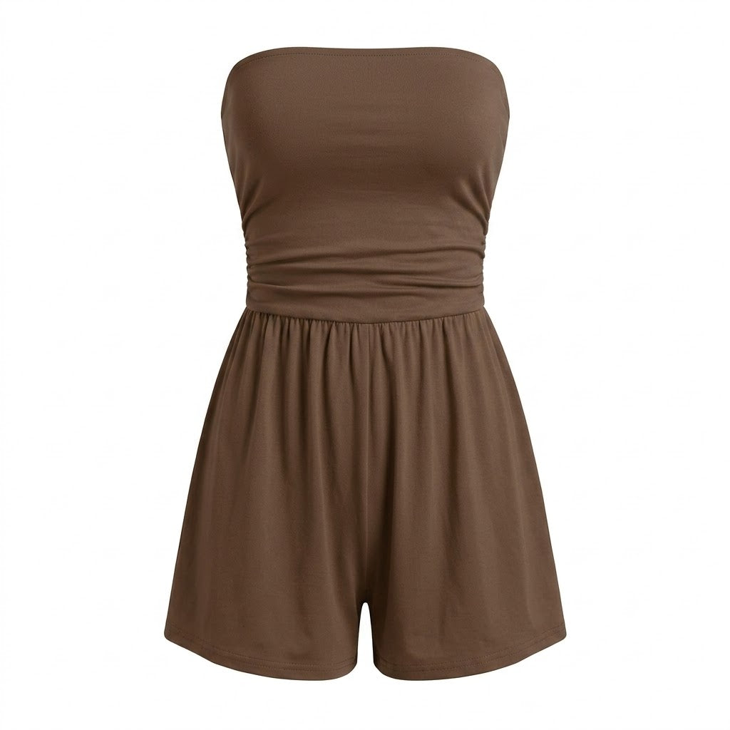🐆 Effortless Elegance Strapless Romper - High-Stretch Comfort 🕊️