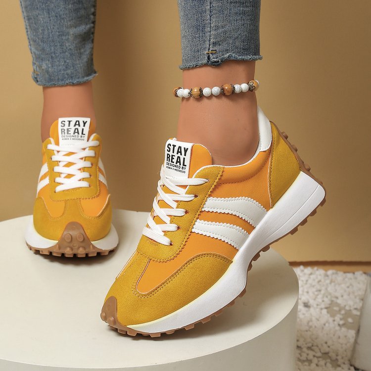 Women's Retro Striped Casual Sneakers