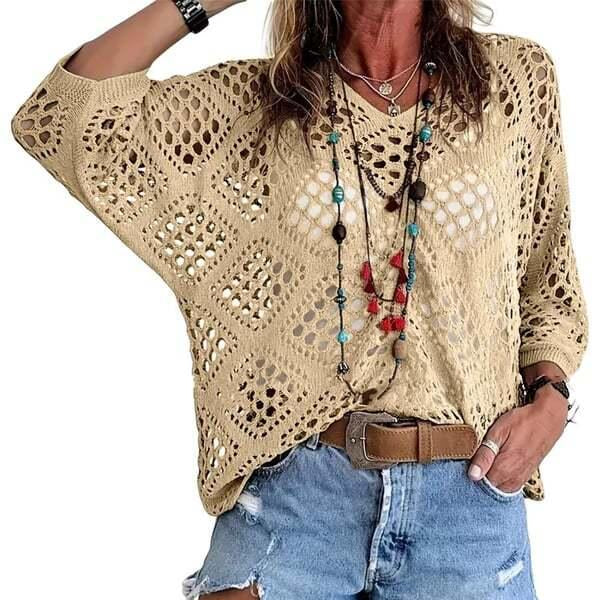 🐚 Limited Offer: 50% OFF | Bohemian Summer Crochet Pullover | The Ultimate Festival & Beach Layer 🌊
