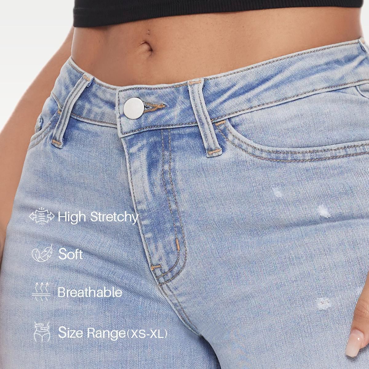 💙50%OFF| Ultra-Stretch High-Waist Wide Leg Jeans - Premium Comfort Fit 👖✨