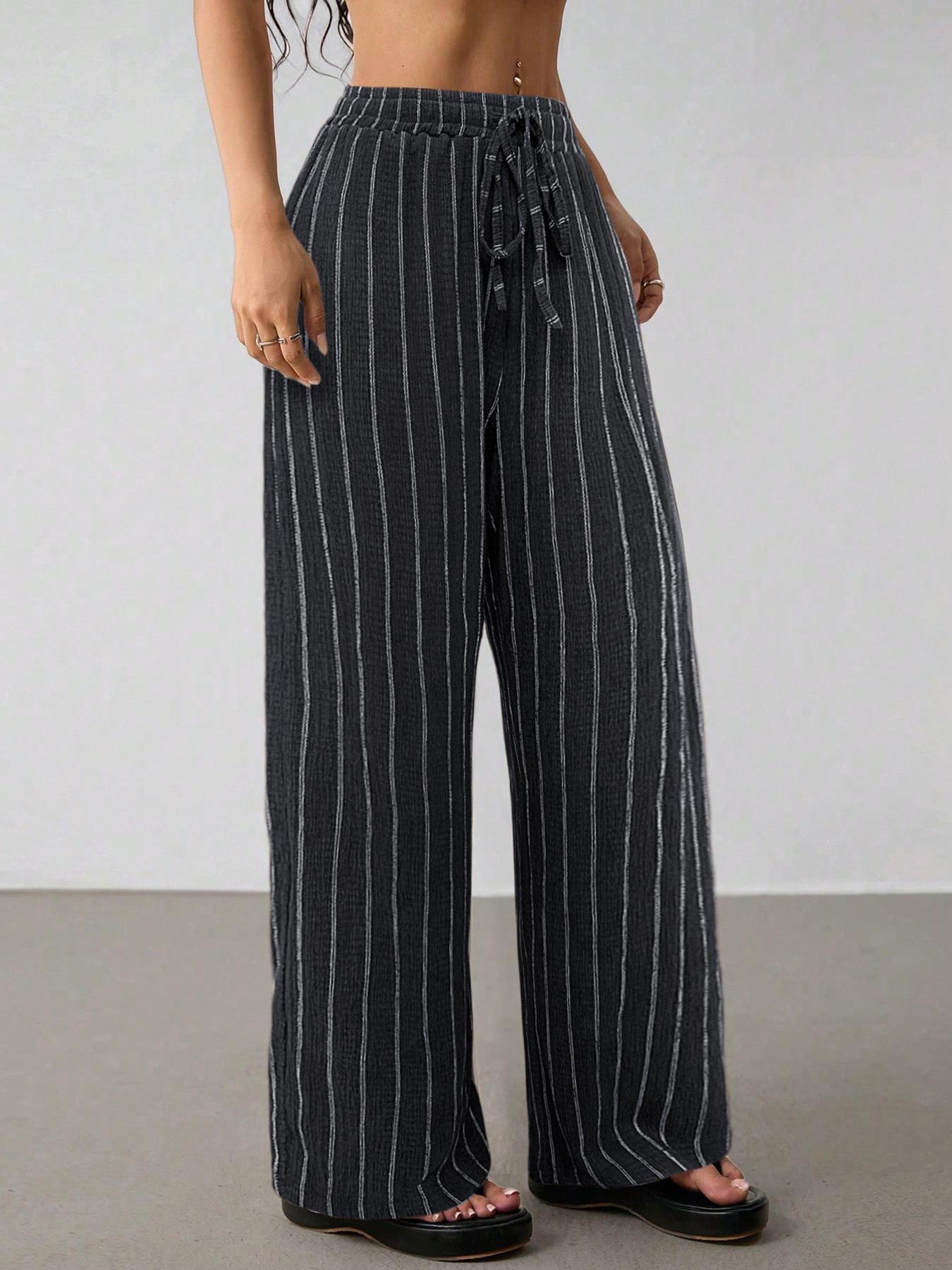 🌿 British Retro Vertical Striped Pants