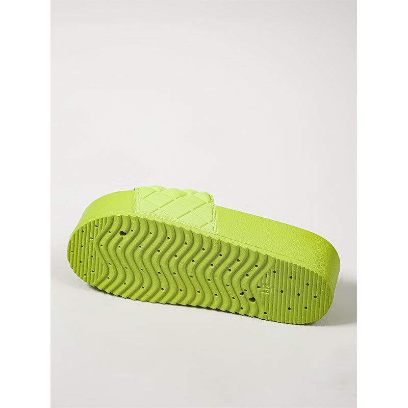 Women's Quilted Platform Slide Sandals
