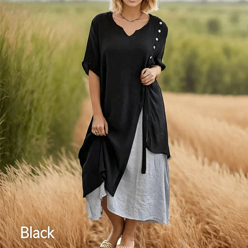 Women's two-piece look floaty midi dress